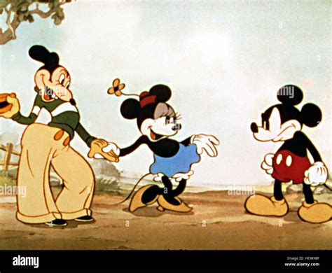 MICKEY'S RIVAL, Mortimer Mouse, Minnie Mouse, Mickey Mouse, 1936 Stock ...