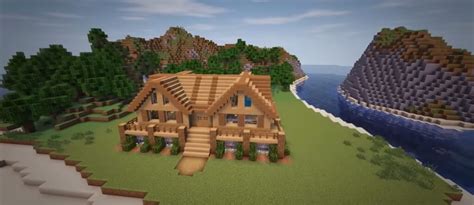 Minecraft Deluxe Wooden Cabin Ideas and Design