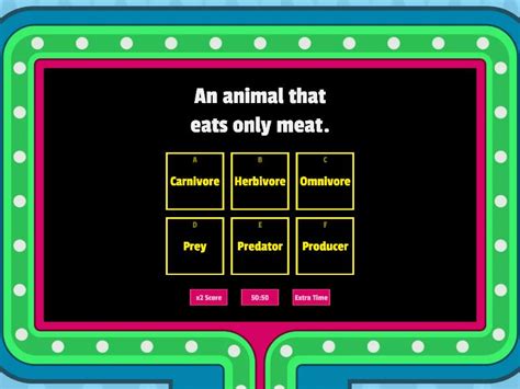 The Food Chain Game - Gameshow quiz