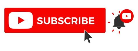 YouTube Subscribe button png vector + Notification Bell | Youtube logo ...