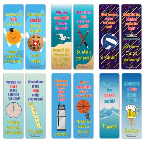 Creanoso Funny Jokes Series 4 Bookmarks for Kids - Hilariously Silly a