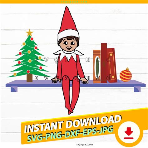 Elf on Shelf SVG PNG, Digital Download, Cricut, Elf On a Shelf Svg