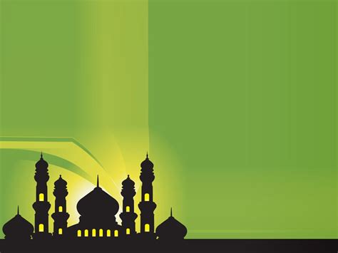 Silhouette of Mosques Islamic PPT Backgrounds