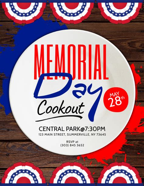 Memorial Day Cookout Flyer Template | PosterMyWall