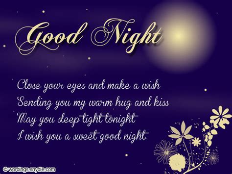 Sweet Goodnight Messages and Cute Goodnight Text Messages - Wordings ...