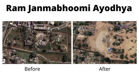 Construction of Ram Temple in Ayodhya caught in satellite images ...