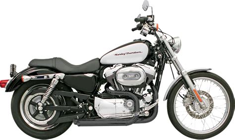 Bassani Black Pro Street Systems Exhaust for 04-13 Harley Sportster XL ...