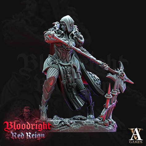 Female Vampire Polearm Fighter 28mm 32mm 75mm Dnd 5e - Etsy Canada