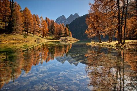 Palpuognasee at Albula Pass, Canton Graubünden - autumn | Scenery ...