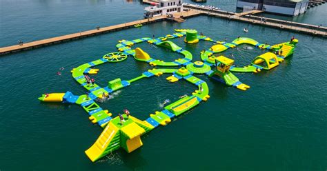 A large, inflatable obstacle course opens at Lake Pleasant