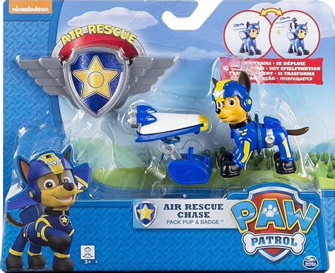 Paw Patrol, Air Rescue Chase, Pup Pack & Badge, Figures - Amazon Canada