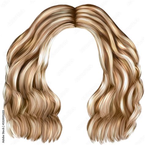 Blonde hair style isolated on transparent background Stock Illustration ...