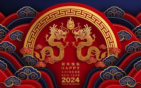 Premium Vector | Happy chinese new year 2024 year of the dragon zodiac sign