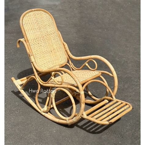 Premium quality Rattan manau rocking chair heavy duty Kerusi goyang ...