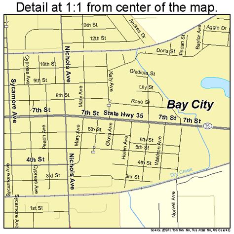 Bay City Texas Street Map 4805984