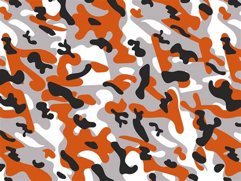 Rwraps™ Safety Flecktarn Orange Camouflage Vinyl Wrap | Camo Print Car ...