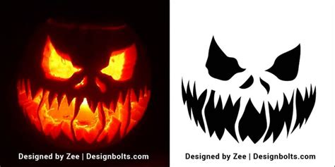 10 Free Scary Halloween Pumpkin Carving Stencils, Patterns & Ideas 2018 ...