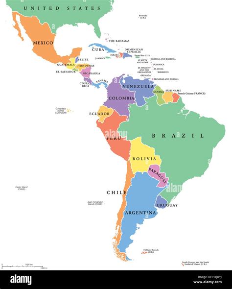 Mapa De Ciudades Capitales Y Paises De Latinoamerica