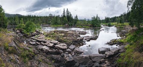 Namsen River in Trondelag County, Norway Stock Image - Image of flow ...