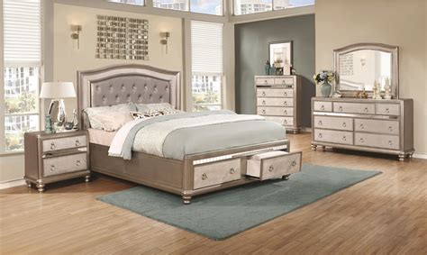 Bedroom Elegant Classic Furniture 4pc Set Uph Eastern King Size Bed w ...