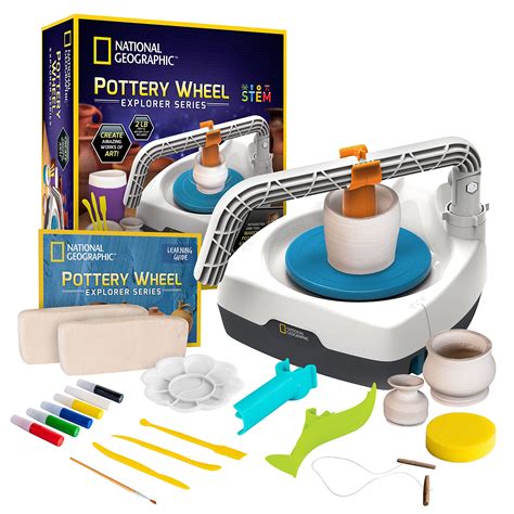 Buy NATIONAL GEOGRAPHIC Kid’s Pottery Wheel – Complete Pottery Kit for ...