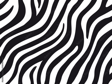 Zebra stripes seamless pattern. Tiger stripes skin print design. Wild ...