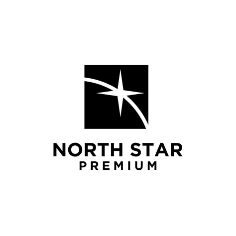 North star logo with negative space design 9516304 Vector Art at Vecteezy