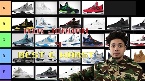 TIER LIST of the BEST & WORST AIR JORDAN 4s - YouTube