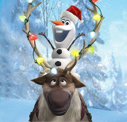 Olaf and Sven wish you a Merry Christmas! | Disney christmas, Cute ...