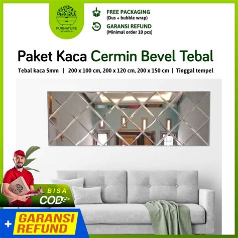 Jual kaca cermin / kaca cermin Bevel / Cermin hias / kaca cermin ...