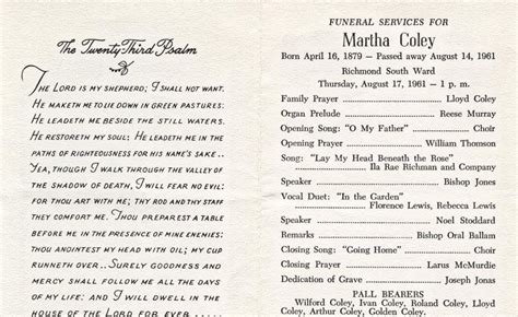 Traditional Catholic Funeral Program Template