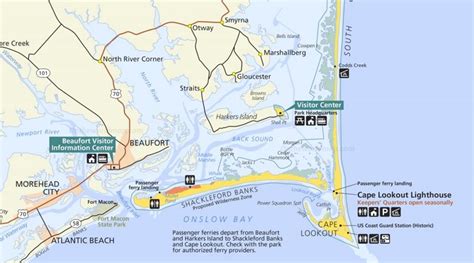 Shackleford Banks Area Tourist Map - Ontheworldmap.com