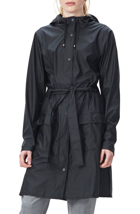 Rains Curve Waterproof Hooded Raincoat | Nordstrom | Raincoat jacket ...