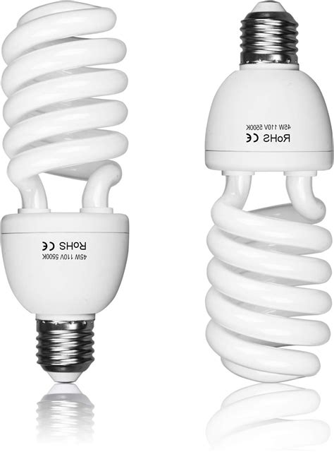 EMART Lâmpada de espectro total, 2 lâmpadas de luz do dia CFL de 45 W ...