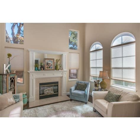 Redi Shade White Fabric Arch Window Shade - 72 in. W x 36 in. L 3206071 ...