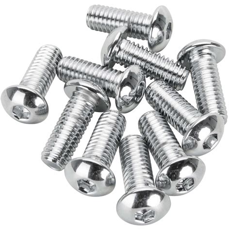 Colony #BHC-850 3/8-16 x 1 length Chrome Button Head Allen Bolt 10 pack ...