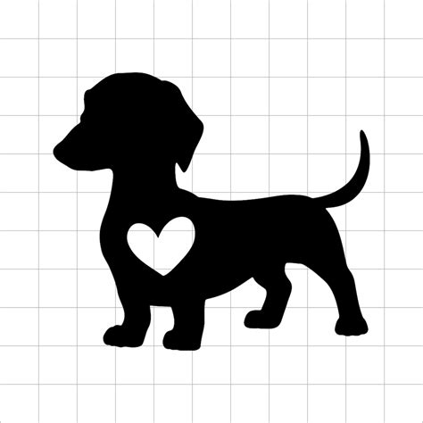 Daschund Heart Svg, Dog Svg, Weiner Dog Heart SVG File, Animal Svg ...