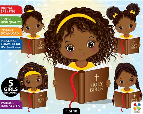 Bible Study Clipart Vector Reading Kid African American - Etsy Denmark