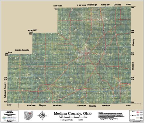 Medina County Ohio 2015 Aerial Map, Medina County Parcel Map 2015 ...