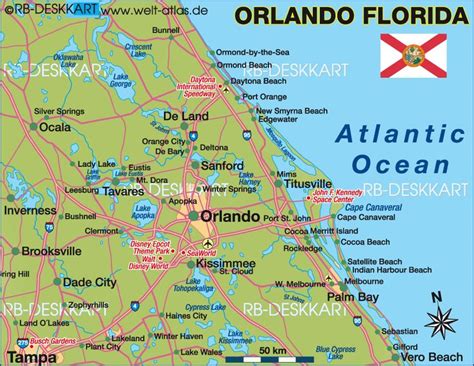 Map of Orlando Florida | Map of florida, Orlando usa, Orlando