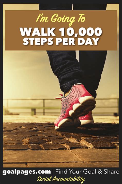 I'm Going To Walk 10,000 Steps Per Day - Goal Pages