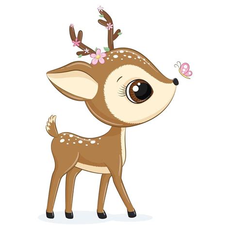 Cartoon Deer Drawing Easy