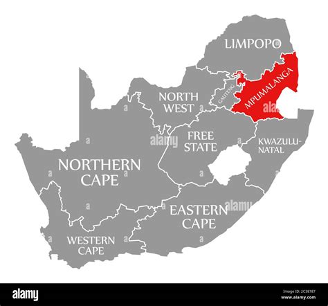 Map of mpumalanga Cut Out Stock Images & Pictures - Alamy