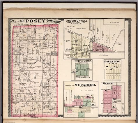 Posey Township, Franklin County, Indiana. Andersonville (Formerly ...