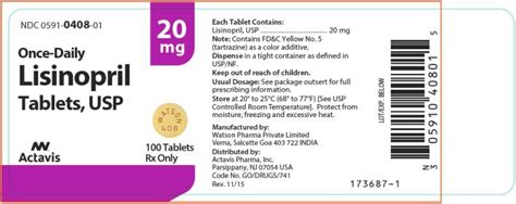 Lisinopril - FDA prescribing information, side effects and uses