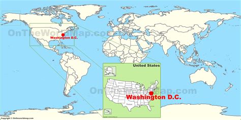 Washington D.C. on the World Map - Ontheworldmap.com