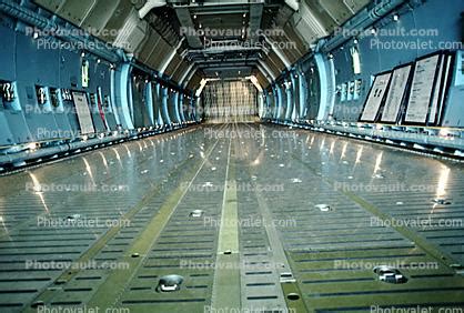 Cargo hold, inside, interior, Lockheed C-5 Galaxy, Photo