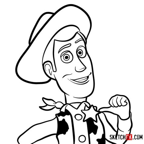 How to draw Woody's face | Toy Story - Step by step drawing tutorials ...