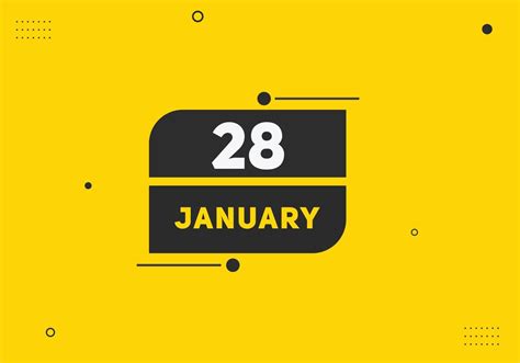 january 28 calendar reminder. 28th january daily calendar icon template ...