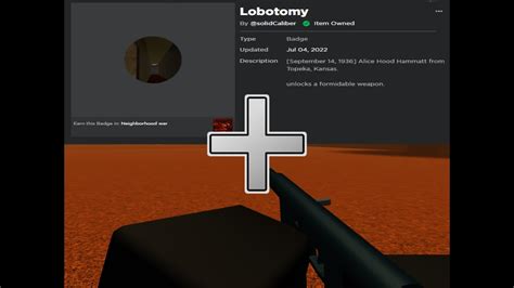 How to get lobotomy badge + PM9 EVIL GUN in neighborhood war! (Read ...